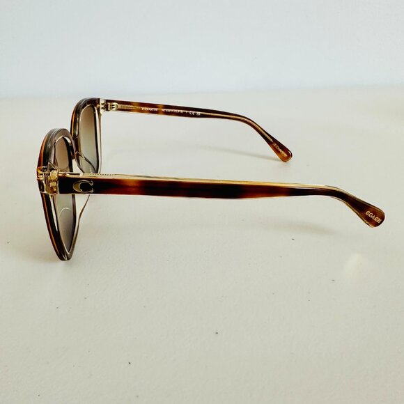 NEW COACH WOMEN'S 56MM DARK TORTOISE CANARY SUNGLASSES HC8381F-57563J-56 - Picture 6 of 13